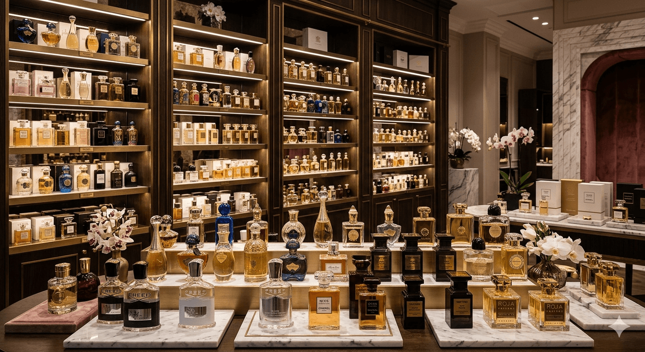 Elegant perfume bottles