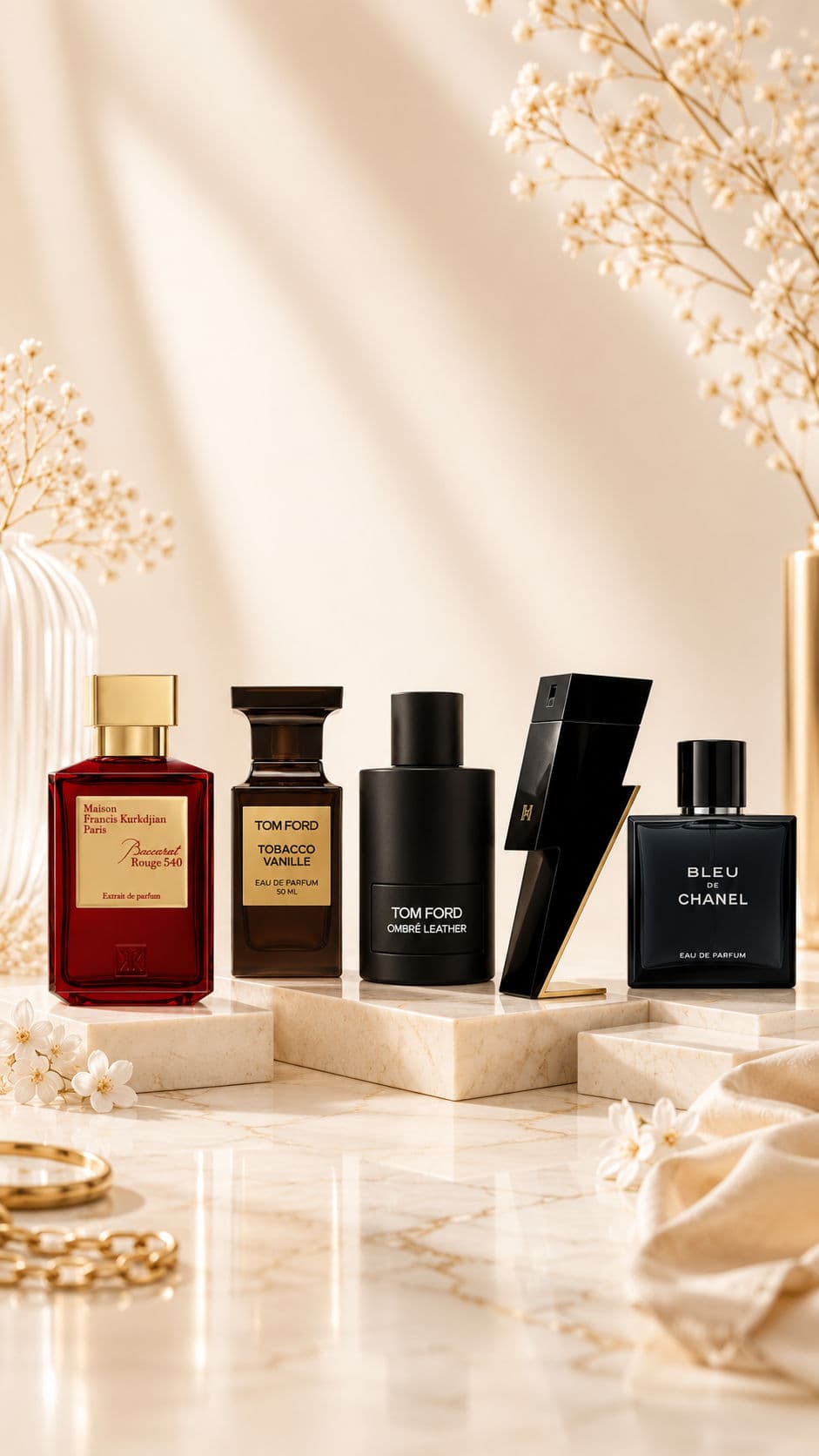 Elegant perfume bottles